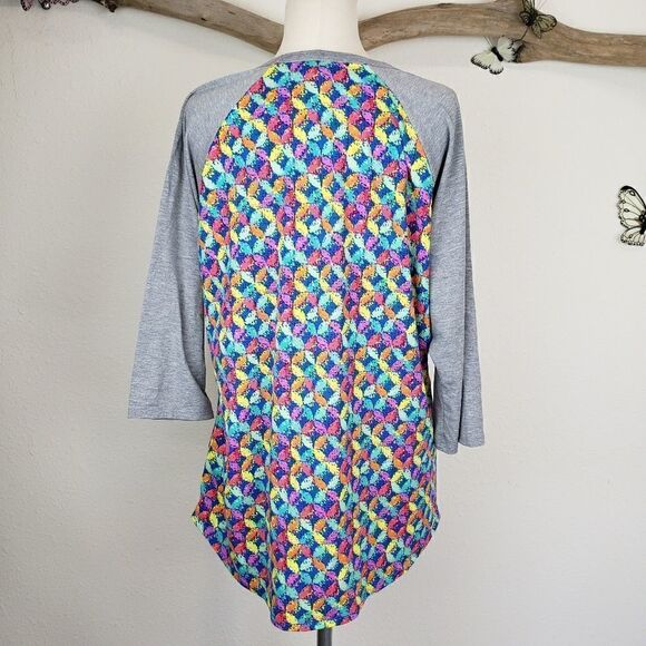 Lularoe randy primary colors gray sleeves - Picture 4 of 5